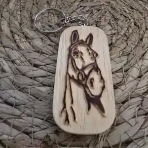Porte-clés cheval en relief