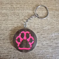 porte clés en bois motif patte de chien porte clés en bois motif patte de chien