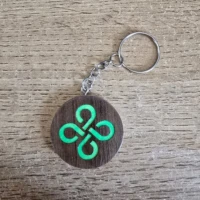 porte clés en bois motif trèfle porte clés en bois motif trèfle